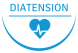 Diatension spelt out written on top of heart